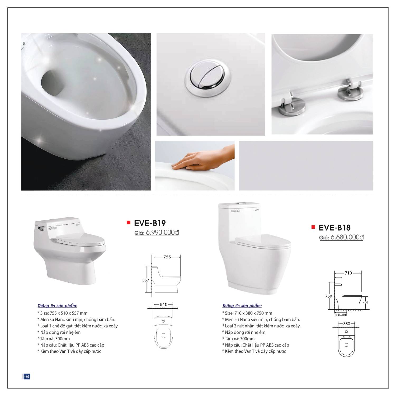 Thiết bị vệ sinh EVEREST Catalogue và Bảng giá mới nhất 2025 /Page 4